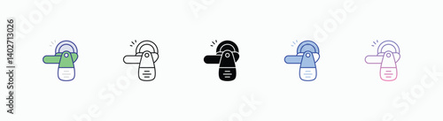 Angle Grinder icons set in different style vector stock 