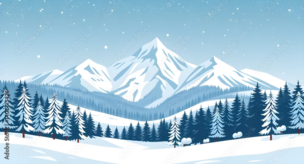 Fototapeta premium winter mountain landscape