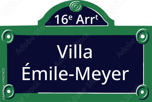 16e Arrt, Elegant Parisian Street Sign