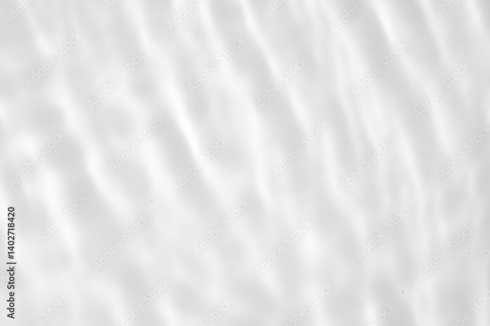 Fototapeta premium Abstract white transparent water shadow surface texture natural ripple background
