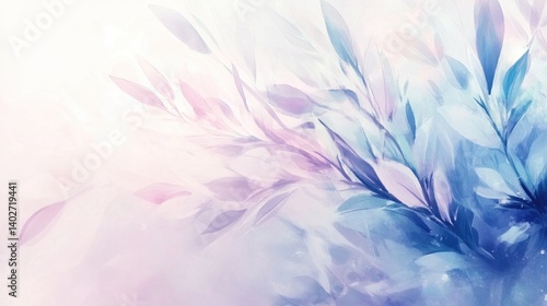 Soft watercolor flowers in pastel hues, evoking gentle beauty and serenity.