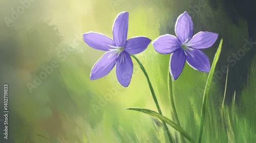 Soft watercolor flowers in pastel hues, evoking gentle beauty and serenity.