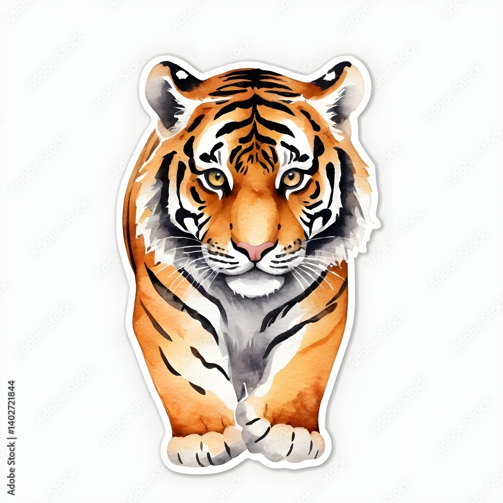 Fototapeta premium Watercolor Tiger Portrait