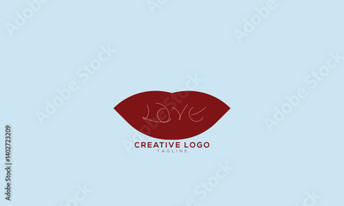LOVE Abstract initial monogram letter alphabet logo design