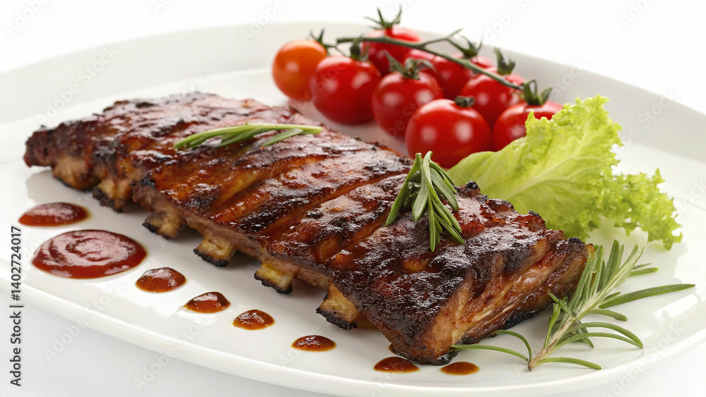 Glazed Ribs & Garden Fresh Garnish: A Feast for the Senses Glazed Ribs & Garden Fresh Garnish: A Feast for the Senses