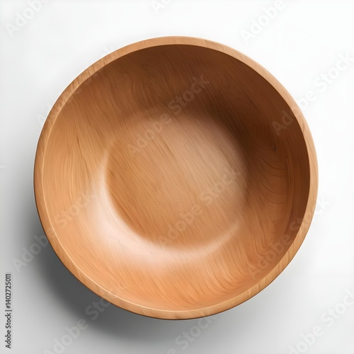 Wallpaper Mural Empty Wooden Bowl on White Background Torontodigital.ca