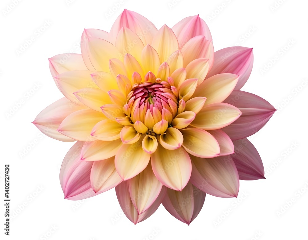 Pink and Yellow Dahlia Flower Pink and Yellow Dahlia Flower
