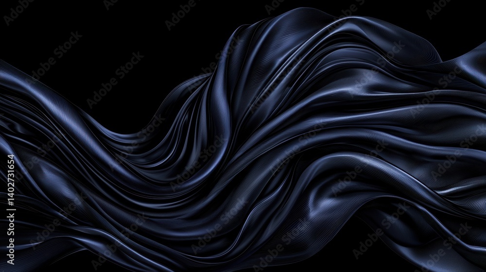 A dramatic black and blue abstract design. A dramatic black and blue abstract design.