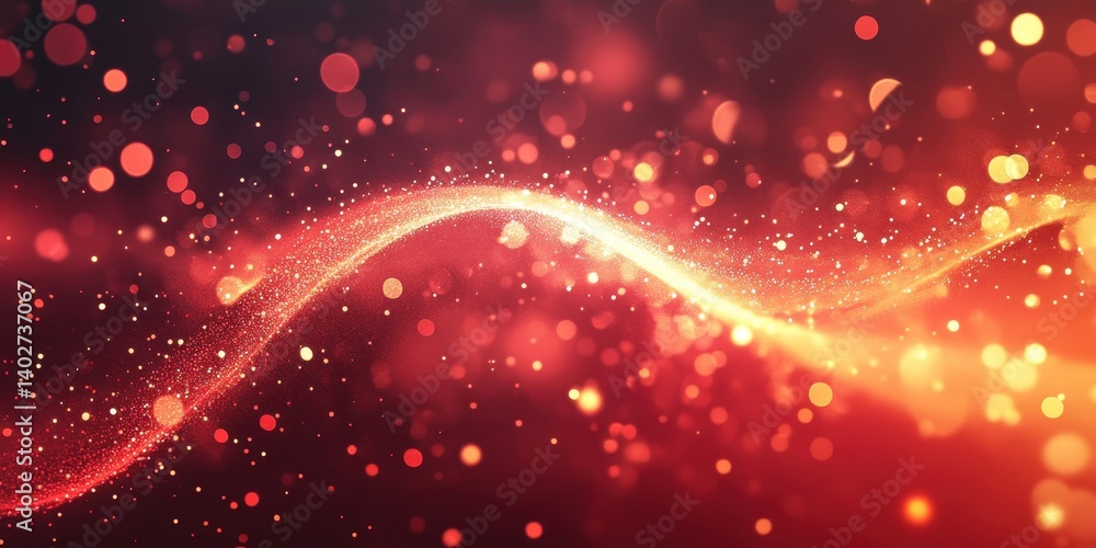 Fototapeta premium A beautiful and dynamic abstract composition featuring swirling lights and particles