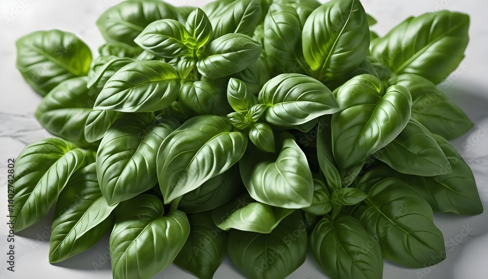 Fresh Green Basil Leaves Fresh Green Basil Leaves
