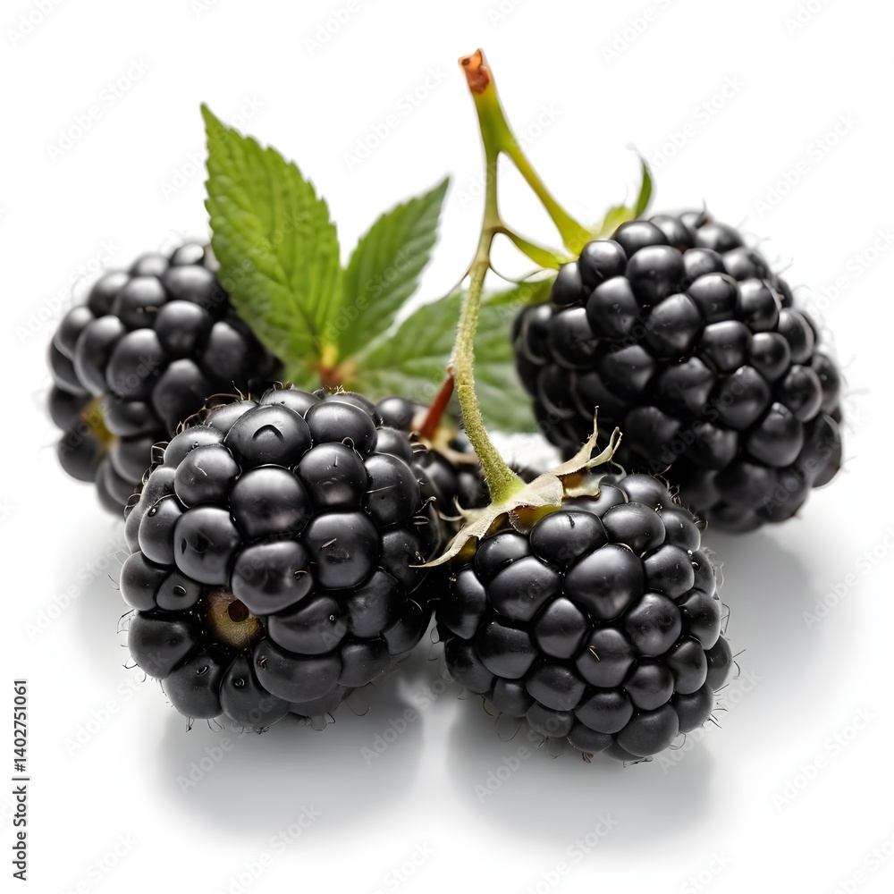 Fototapeta premium Fresh Blackberries on the Vine