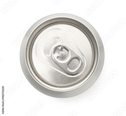 Obraz na płótnie One tin can isolated on white, top view w salonie