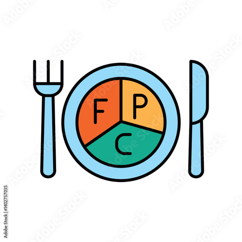 Diet color line icon for digital and print projects.