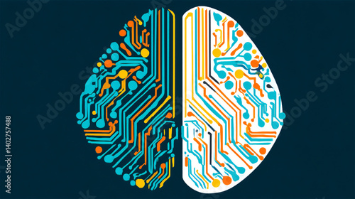 人工知能とデジタル脳の融合コンセプト
