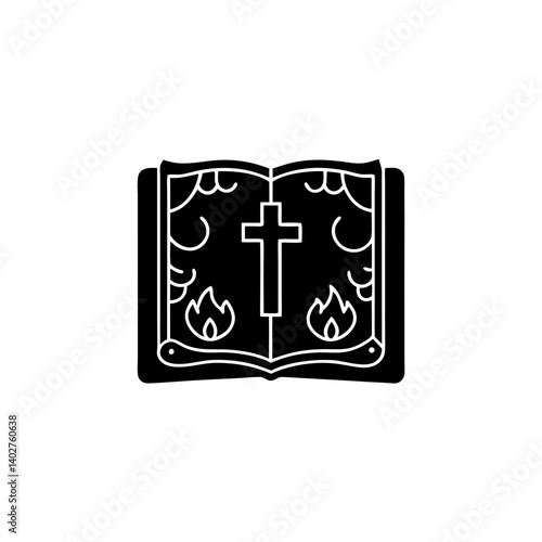 creative details Bible Icon Vector Illustration