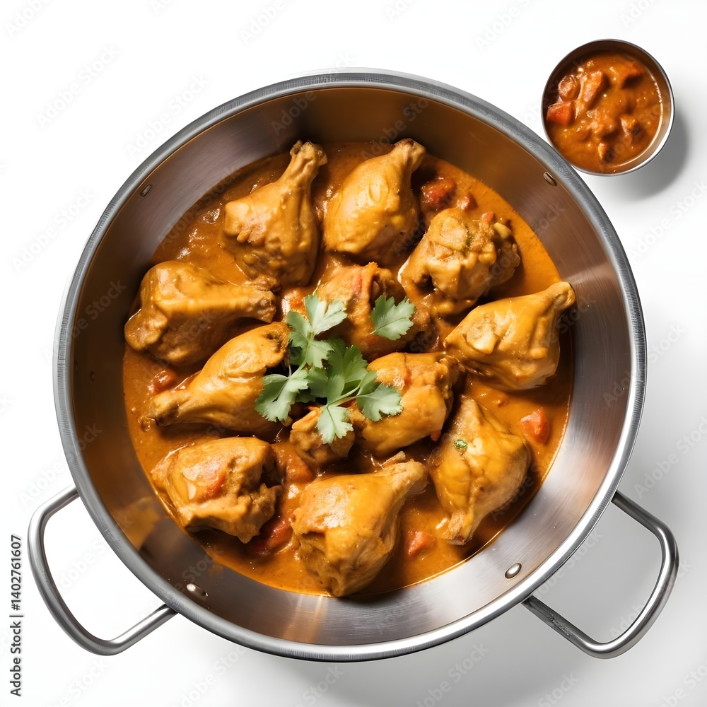 Delicious Chicken Tikka Masala in a Metal Bowl Delicious Chicken Tikka Masala in a Metal Bowl