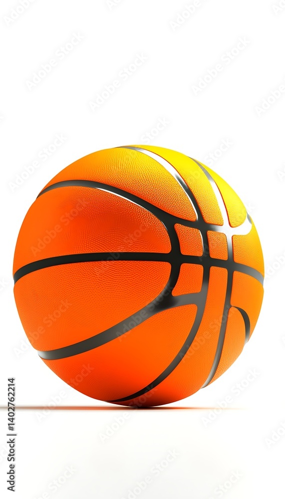 Fototapeta premium Basketball on White Background