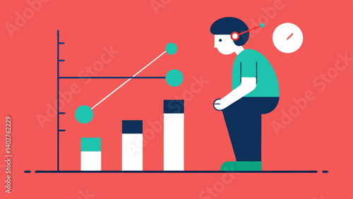 Posture Awareness Graph An abstract illustration of a graph showing time vs. posture quality with a person in the foreground interacting with their wearable to improve their