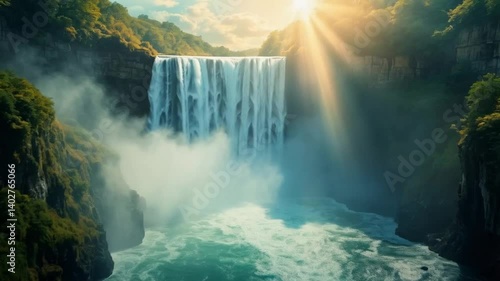 The breathtaking view of the waterfall captivated everyone, creating a serene atmosphere in the forest.