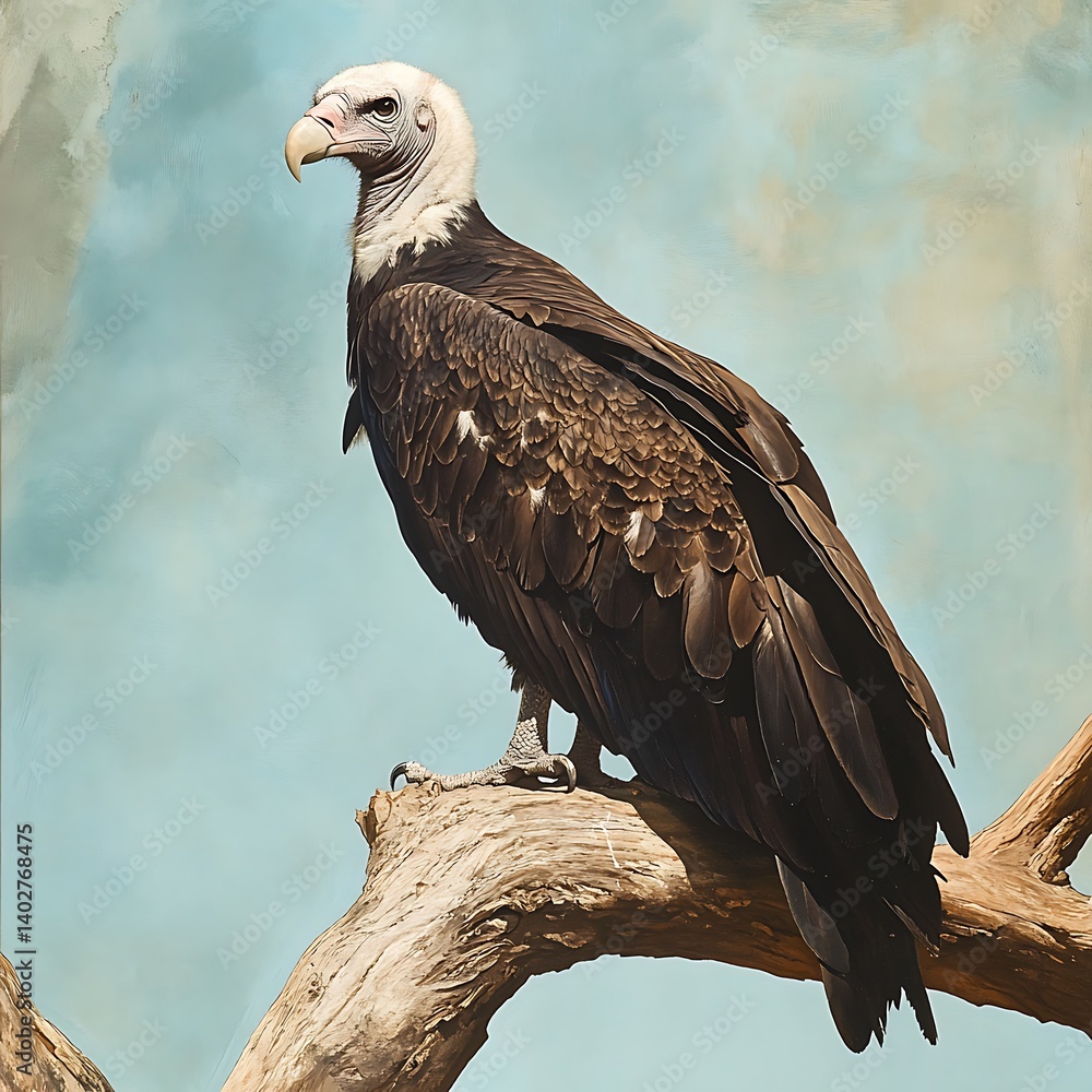 Striking image of resting wild vulture high resolution picture Striking image of resting wild vulture high resolution picture