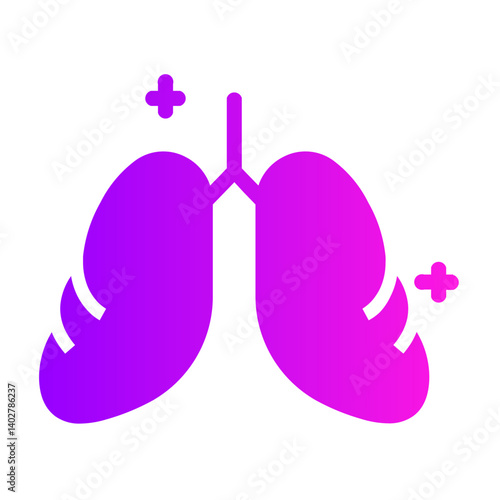 lungs Gradient icon
