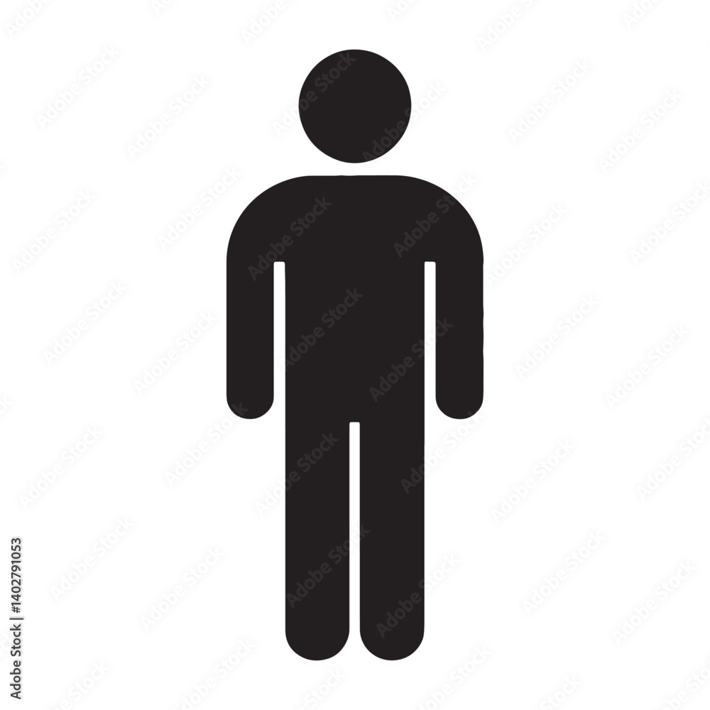 Person Icon Representing Human Figure Editable Vector Illustration Isolated on a White Background for Digital Use Person Icon Representing Human Figure Editable Vector Illustration Isolated on a White Background for Digital Use