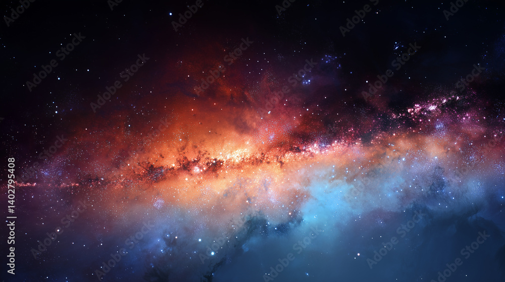 Obraz premium The dazzling colors of the galaxy background