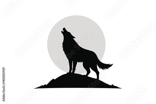 wolf howling at the moon wolf black and white 