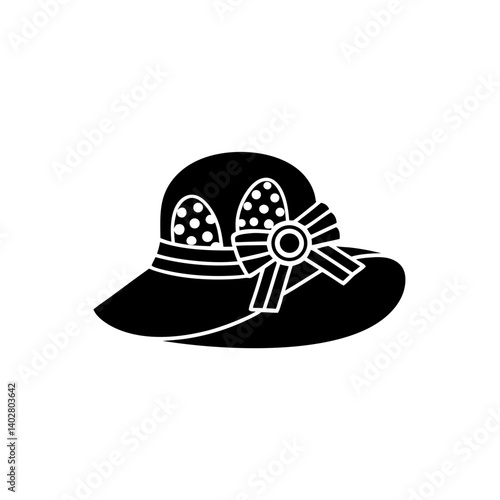 creative details Easter Bonnet Icon Vector Illustration