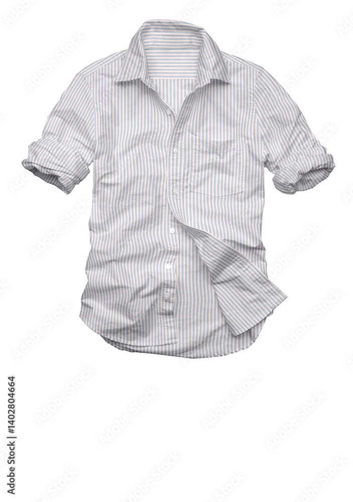 Woven classic Check shirt design mockup for boys with white background Woven classic Check shirt design mockup for boys with white background