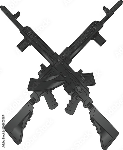 The Illustration of the assault riffle weapon type