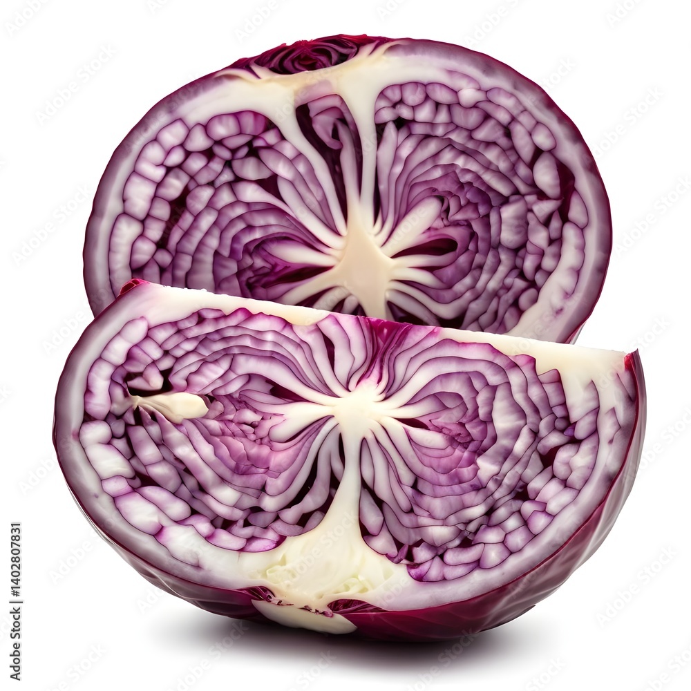 Obraz premium Sliced Red Cabbage
