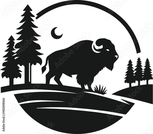 Buffalo animal vector silhouette