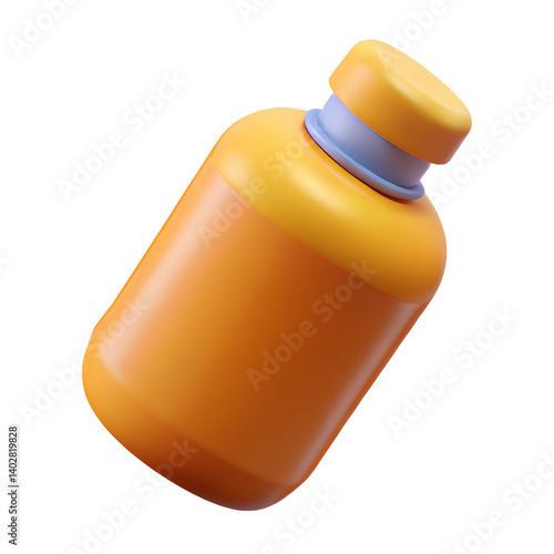 white plastic bottle isolated on white