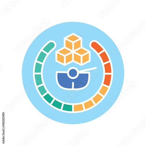 Glycemic index  color line icon for digital and print projects.