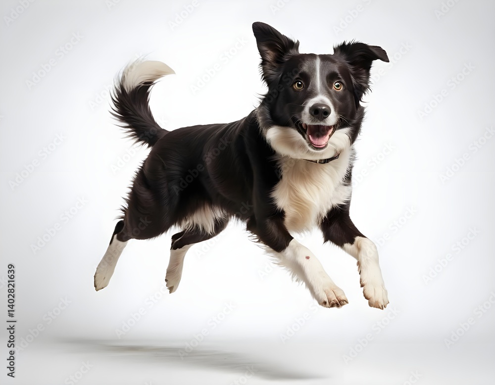 Happy Jumping Border Collie Happy Jumping Border Collie