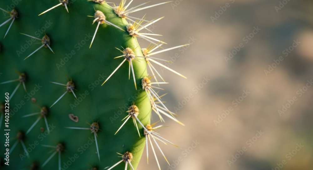 Close-up of green cactus with spines against blurred background Close-up of green cactus with spines against blurred background