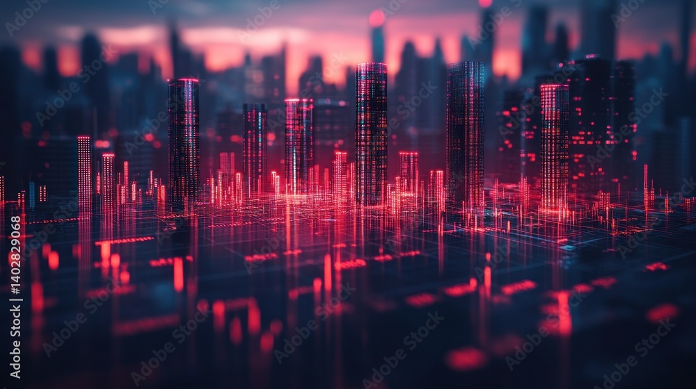 custom made wallpaper toronto digitalCyberpunk Cityscape: Neon Glow of a Futuristic Metropolis