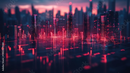 Wallpaper Mural Cyberpunk Cityscape: Neon Glow of a Futuristic Metropolis Torontodigital.ca
