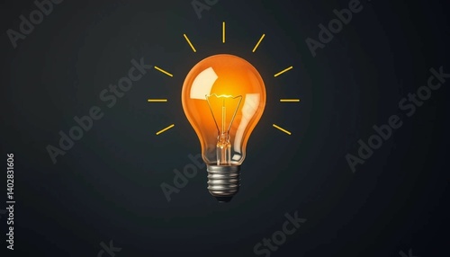 A conceptual image showcasing a light bulb as a metaphor for an innovative breakthrough and smart idea, symbolizing genius marketing strategy planning ... See More
