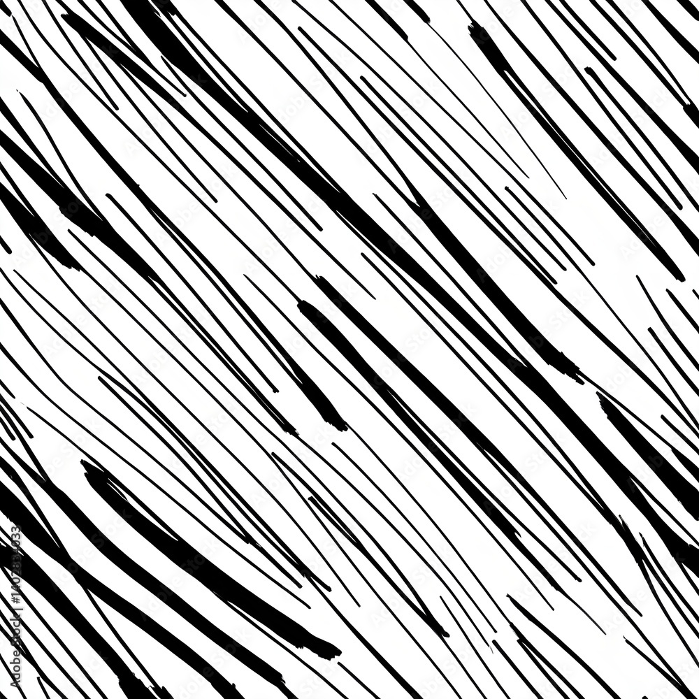 Obraz premium Abstract Black and White Diagonal Stripes Texture