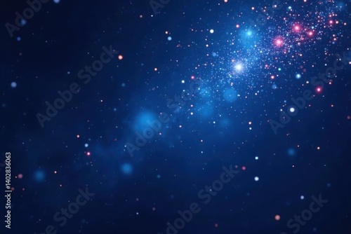 Wallpaper Mural stars shining brightly on dark blue background, celestial, night sky with twinkling stars, sparkle Torontodigital.ca