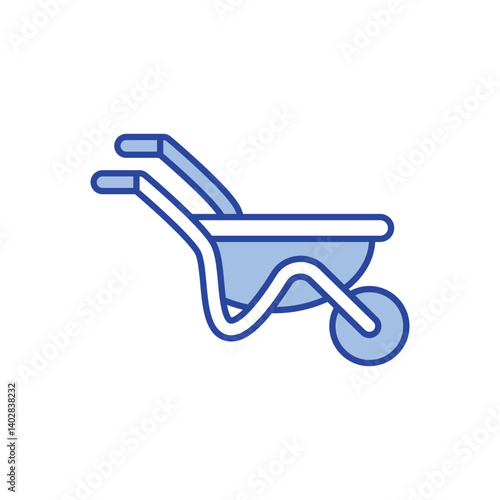 Wheelbarrow Icon vector stock illustration