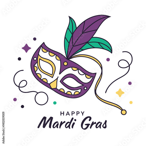 Happy mardi gras poster design