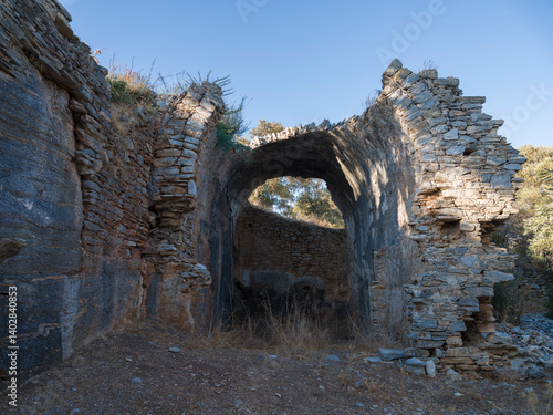 Ruins of the ancient city of Iasos. Kiyikislacik town, Mugla city, Turkey country
