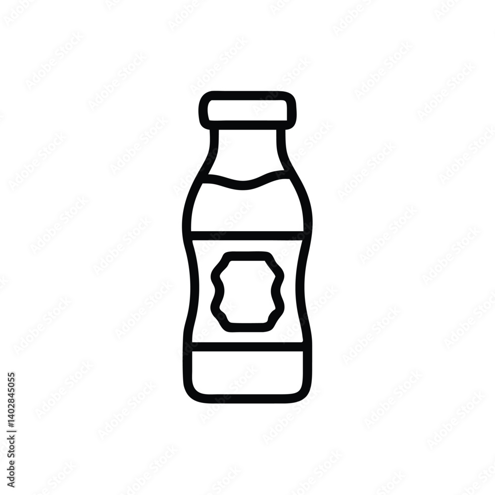 Minimalist Outline Of Milk Bottle Icon Vector Illustration Isolated Symbol Minimalist Outline Of Milk Bottle Icon Vector Illustration Isolated Symbol
