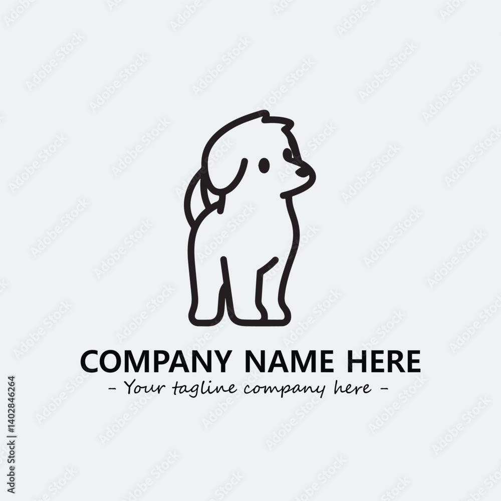 Dog illustration black and white for logo company vector image
Dog illustration black and white for logo company vector image
