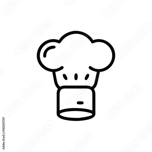 Chef Hat Vector Illustration Modern Culinary Design Graphic Cooking Icon Outline