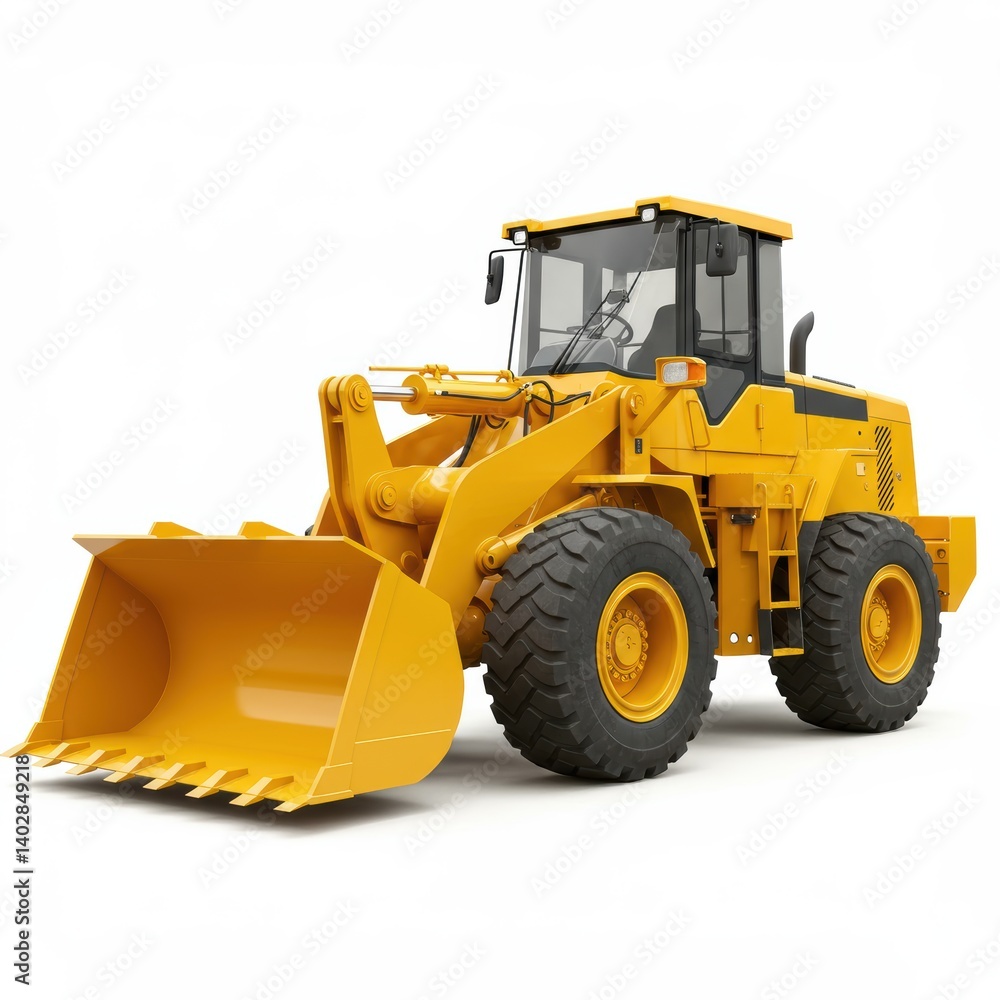 Yellow loader machine isolated on white background Yellow loader machine isolated on white background