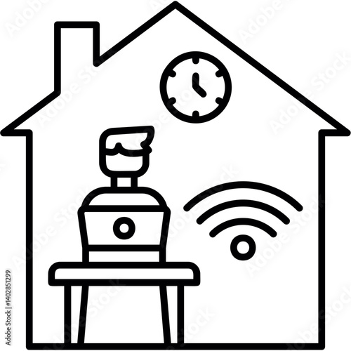 Teleworking icon
